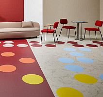 Forbo Allura Material 63584DR7 mustard circle фото 3 | FLOORDEALER